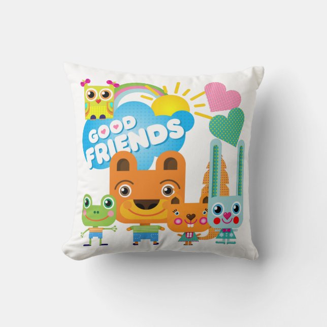 Animals Good Friends Cushion (Front)