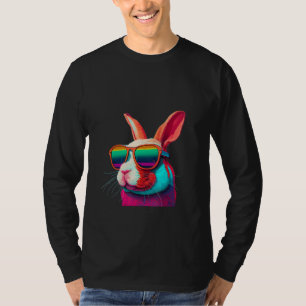 Animals Graphic  Bunny Wearing Sunglasses 3 T-Shirt