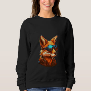 Animals Graphic  Fox Wearing Sunglasses 4 Sweatshirt