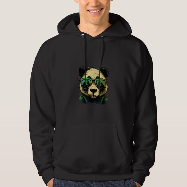 Animals Graphic  Panda Wearing Sunglasses 6 Hoodie (Front)
