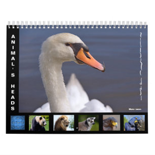 Animal's heads 12 month calendar