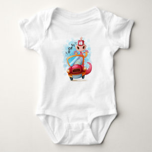 Animals in a car No 4 Baby Bodysuit