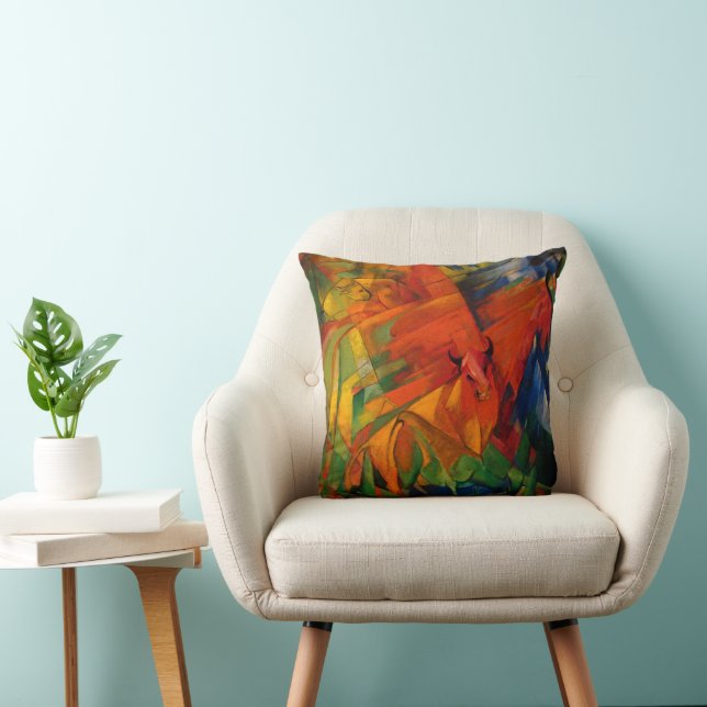 Animals in a Landscape by Franz Marc Cushion (Chair)