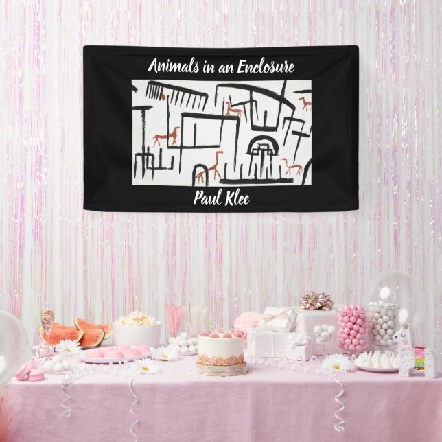 Animals in an Enclosure by Paul Klee Banner (Party)