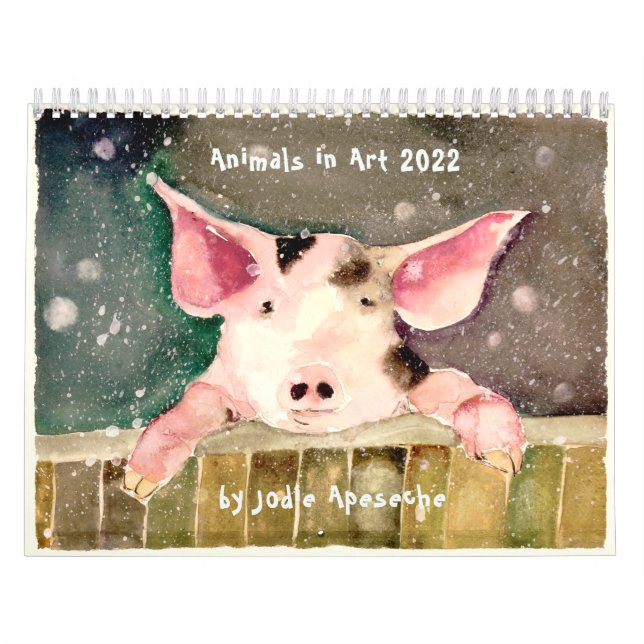 Animals in Art Wall Calendar by Jodie Apeseche (Cover)