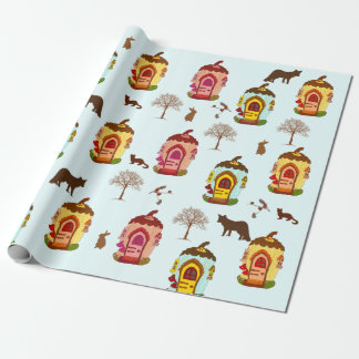 Animals in the forest kid's pattern Wrapping Paper