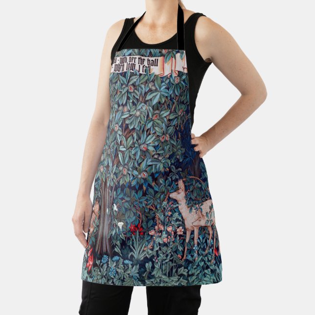 Animals in The Forest, William Morris Apron (Insitu)