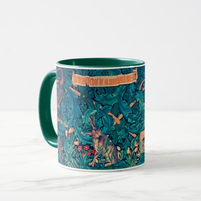 Animals in The Forest, William Morris Mug (Front Left)