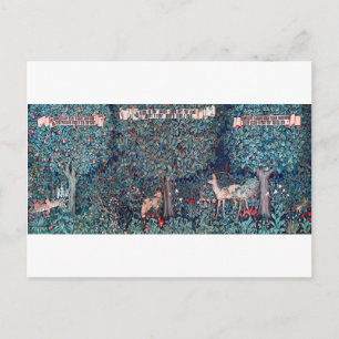 Animals in The Forest, William Morris Postcard