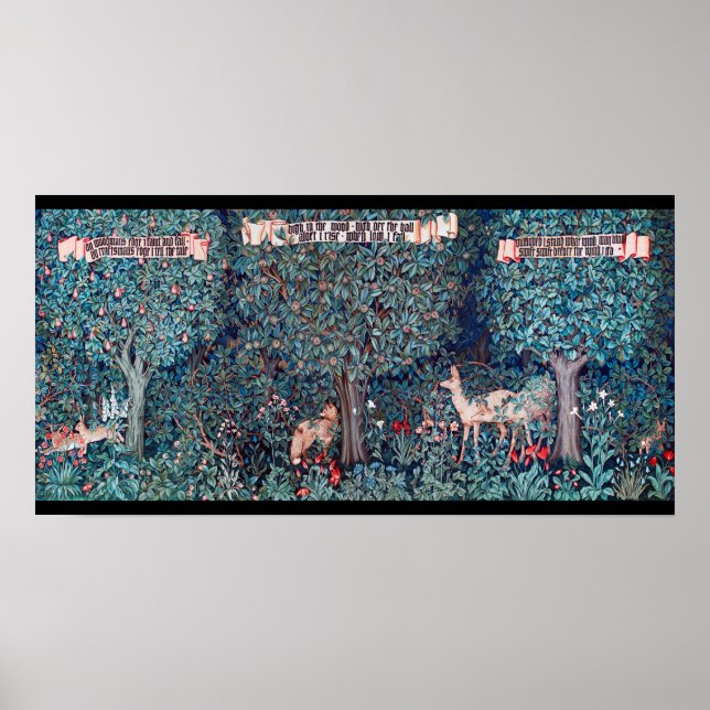 Animals in The Forest, William Morris Poster (Front)