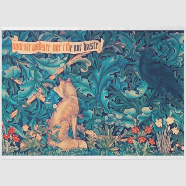 Animals in The Forest, William Morris Tissue Paper (Front)