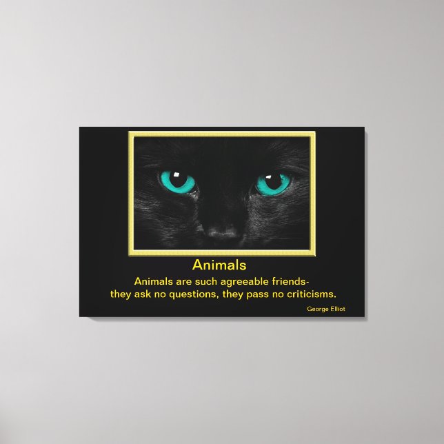 Animals inspirational quotes 8 canvas print (Front)
