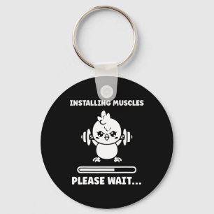 Animals Installing Muscles Fitness Bodybuilding Ch Key Ring