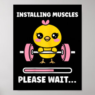 Animals Installing Muscles Fitness Bodybuilding Ch Poster