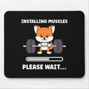 Animals Installing Muscles Fitness Bodybuilding Fo Mouse Pad
