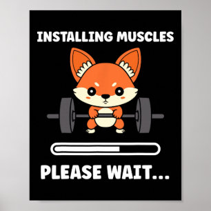 Animals Installing Muscles Fitness Bodybuilding Fo Poster