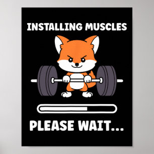 Animals Installing Muscles Fitness Bodybuilding Fo Poster