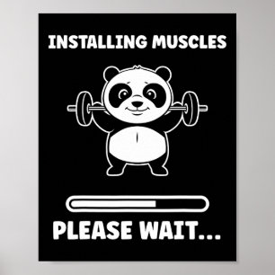 Animals Installing Muscles Fitness Bodybuilding Pa Poster