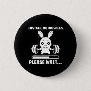 Animals Installing Muscles Fitness Bodybuilding Ra 6 Cm Round Badge