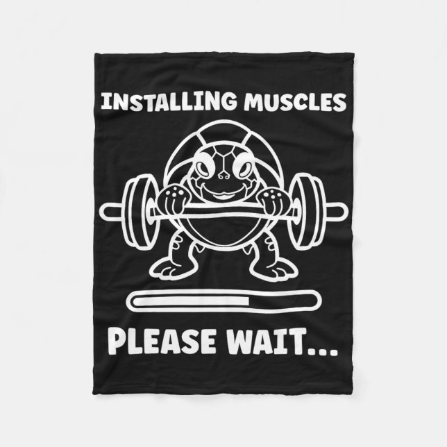 Animals Installing Muscles Fitness Bodybuilding Tu Fleece Blanket (Front)