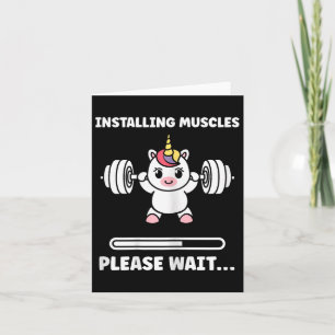 Animals Installing Muscles Fitness Bodybuilding Un Card