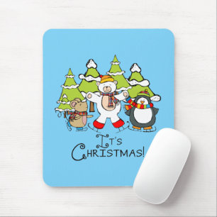 Animals It's Christmas Mouse Pad