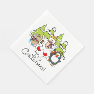 Animals It's Christmas Napkin