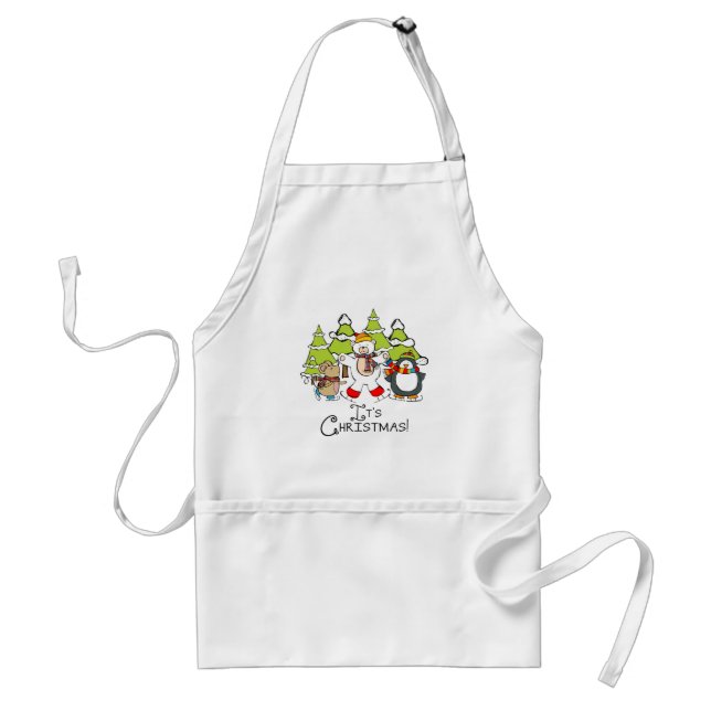 Animals It's Christmas Standard Apron (Front)