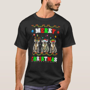 Animals Lights Merry Christmas Santa Koala T-Shirt