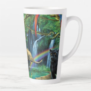 Animals living together throw pillow latte mug