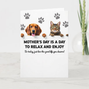 Animals Mothers Day Message Card