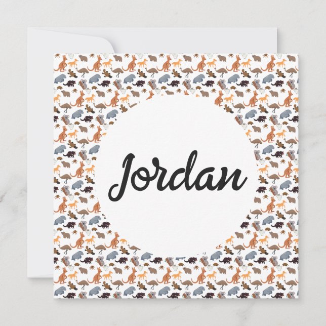 Animals of Australia Aussie Wildlife Invitation (Front)