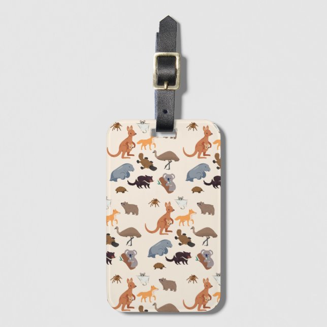 Animals of Australia Aussie Wildlife Luggage Tag (Front Vertical)
