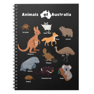 Animals of Australia Aussie Wildlife Notebook