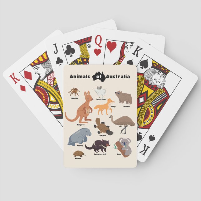 Animals of Australia Aussie Wildlife Playing Cards (Back)