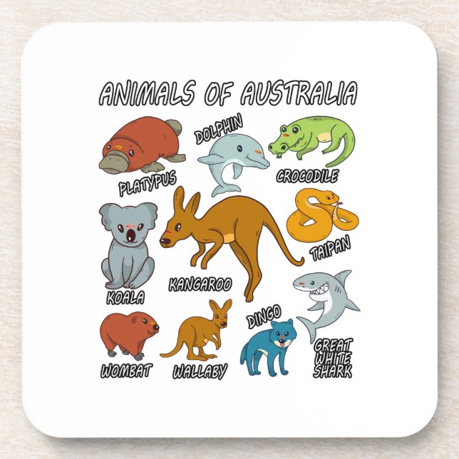 Animals Of Australia Coaster (Front)