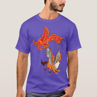 Animals of mythology Phoenix vs Hippogryph T-Shirt
