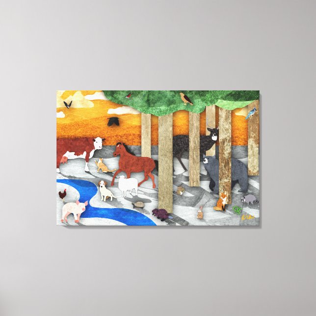 Animals of Tennessee Canvas Print (Front)