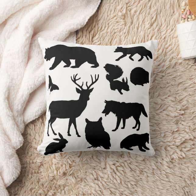 Animals Of The Forest, Wildlife Cushion (Blanket)