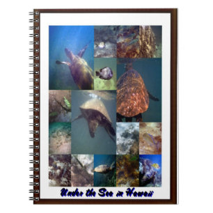 Animals of the sea spiral notebook
