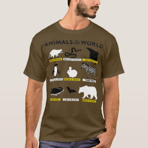 Animals of the World And how they are called corre T-Shirt