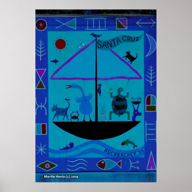 Animals on Boat Poster (Front)