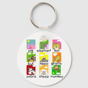 Animals on Parade Tshirts and Gifts Key Ring