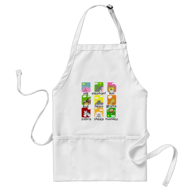 Animals on Parade Tshirts and Gifts Standard Apron (Front)
