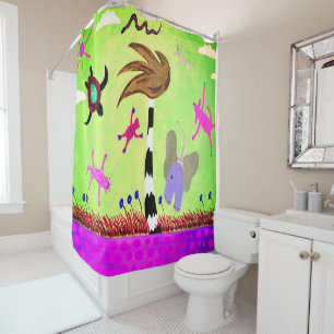 Animals On The Wind Shower Curtain
