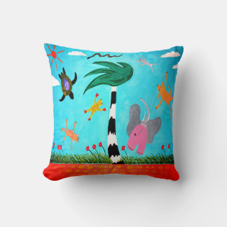 Animals On The Wind Throw Pillow