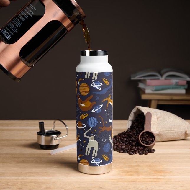Animals Outer Space Collection Bottle (Coffee)