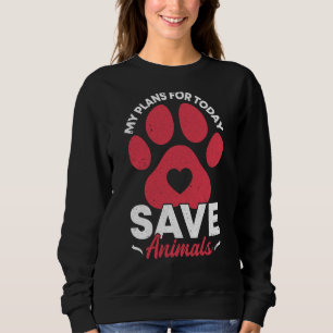 Animals Over People Animal Activist Rescue Conserv Sweatshirt