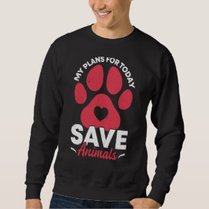Animals Over People Animal Activist Rescue Conserv Sweatshirt
