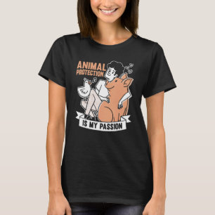 Animals Over People Animal Activist Rescue Conserv T-Shirt